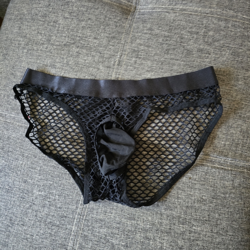 Black Mesh Men's Briefs